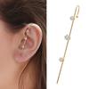 Comercio exterior transfronterizo personalidad nicho aguja para perforar oreja clip para hueso de la oreja cartílago aretes de hoja inclinados aretes para mujer aretes al por mayor