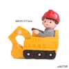 Números Falsos de Fondant 0-9 Decoraciones de Pastel de Vehículos de Construcción Adornos Excavadora Grúa Torre Topper de Cumpleaños para Niño Bebé