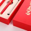 Pluma Grifo Rojo Set de Regalo Conmemorativo Logo Metal Oro Iridio Regalo Día del Maestro Caja de Regalo Lista para Regalar