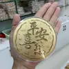 Bolo Banhado a Ouro Princesa Deseja Riqueza, Bolo Dourado de Feliz Aniversário, Presente 520, Artesanato em Folha de Ouro, Presente para Evento de Transmissão ao Vivo