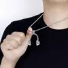 Colar de Liga de Metal com Fone de Ouvido para Música Comércio Exterior Transfronteiriço Temu Aliexpress Amazon Modelo Mais Vendido Venda Direta da Fábrica Colar