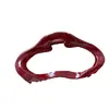 Pinza Roja Minimalista Estilo Francés con Acabado de Alta Gama, Adecuada para Peinados Recogidos en la Parte Trasera de la Cabeza, Pinza de Tiburón Grande para Cabello Grueso, Accesorio de Cabello Versátil y Elegante