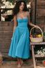 Falda de Verano Transfronteriza Amazon Nueva Falda Larga Retro Francesa Estilo Corte Ropa Dopamina con Vestido con Tirantes