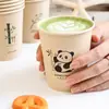 Vasos de Papel de Fibra de Bambú Grado Alimenticio Engrosados Hogar Comercial Oficina Vasos para Bebidas Calientes Café Té de Leche 500 piezas Caja Completa Venta al por Mayor
