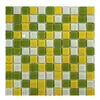 Fábrica direta de azulejos de mosaico de vidro de cristal de Foshan para engenharia residencial piscina azul tricolor mosaico de vidro