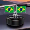 Difusor de Aroma para Coche con Bandera Roja de Giro Lento Transfronterizo, Alimentado por Energía Solar, Aroma Ligero de Larga Duración en el Coche, Artesanía de Bandera de Perfume Giratoria