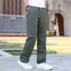 Calças de Trabalho para Homens, Tamanho Grande, Calças Casuais Finas e Largas para Uso Externo, Calças de Perna Reta Resistentes à Sujeira para Reparo Automotivo
