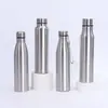 Venta directa de fábrica de botellas de agua de una sola capa de acero inoxidable con asas, adecuadas para actividades al aire libre y con un diseño en forma de bala