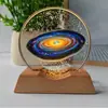 Nuevos Adornos de Cristal de Planeta Espacial Luminosos Grabados en 3D de Color para Interiores Venta al por Mayor Transfronteriza Luz de Noche para Mesita de Noche Infantil