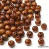 Pacote de Materiais para Pulseira Colar Joias Artesanais DIY Contas Soltas de Madeira Cor Escura Casual