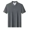Nova Camisa Polo de Algodão de Manga Curta para Homens no Verão, Casual Business Cor Sólida Gola Lapela Manga Meia-Manga Camiseta Fashion para Homens Jovens e de Meia-Idade