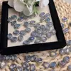Caja estilo palacio de aguamarina natural accesorios con agujero pasante caja mágica pulsera DIY collar joyería