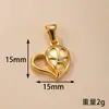 Pingente Único, Joia de Pingente de Aço Inoxidável Transfronteiriça, Colar de Coração com Microincrustação de Diamante, Acessórios Elegantes de Joalheria DIY de Luxo Leve