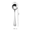 Cuchara de Acero Inoxidable 316, Elegante y Engrosada Cuchara para Sopa, Exquisita Cuchara de Arroz de Gama Alta, Cuchara con Mango Profundizado y Extendido, Envío Transfronterizo