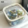 Caixa de Armazenamento para Esponja de Pó Mesa Cosméticos Acrílico Descartável Batom Skincare Mini Tampa Flip-Top Diversos Porta-Objetos Transparente