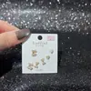 Nuevo Conjunto de Aretes de Múltiples Piezas, Aretes de Mariposa, Circonita Súper Brillante, Galvanizado Ecológico, Aguja de Plata S925, Moda de Invierno