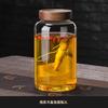 Botella de vidrio para vino de ginseng Gnas sellada de alta gama especial engrosada tarro de vino de alta gama botella vacía de vino medicinal 10 Jin Blanco