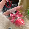 Un colgante de manzana, decoración de bolsa de frutas simulada, llavero de Nochebuena de paz y alegría, regalo de Navidad para niñas