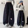 Pantalones de Chándal de Otoño para Niñas 2026 Nuevo Conjunto de Otoño para Niñas Mayores Pantalones Anchos de Dibujos Animados para Primavera y Otoño Pantalones Deportivos Casuales