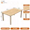 Mesa e cadeiras de jantar de plástico-madeira para exterior, mesa longa de metal na cor de madeira natural, uma mesa com quatro cadeiras, mesas e cadeiras para restaurantes em áreas cênicas