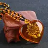 Cadena para Suéter de Cera de Abejas Ámbar Imitación Incrustada con Conchas Fósiles de Plantas Collares de Moda para Hombres y Mujeres Accesorios de Transmisión en Vivo de Exposición