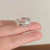 El mismo deslumbrante anillo de circón de Xiaohongshu, un diseño de nicho con alto valor estético, adecuado para el dedo índice, joyería versátil