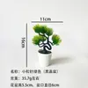 Bonsai de pinheiro de boas-vindas estilo chinês artificial, ornamento de planta verde de mesa para escritório e estudo, planta em vaso decorativa para entrada de sala de estar em casa