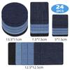 Patches de Jeans Termocolantes em Estoque, Patches Adesivos Quadrados e Ovais para Consertar Cotovelos, Calças e Joelhos, Corte DIY