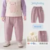 Calça Curva Infantil Jerry Baby 2026 Outono Novo Estilo Calça 100% Algodão para Meninos Calça Casual para Meninas Roupa de Outono para Bebê