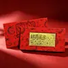 2027 Año de la Oveja Billete de Oro Billete Conmemorativo de Negocios Sobre Rojo Banco de Seguros Empresa Apertura de Año Nuevo Regalo Rojo