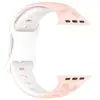 Adequado para Apple Laser Carving Flor Embutida Duas Cores Pulseira de Relógio de Silicone Pulseira de Relógio de Silicone Apple iWatch em Estoque