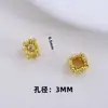 Acessórios de microincrustação de ouro banhados a cobre pulseira de bola oca com perfuração de contas material para pulseira diy espaçador de toro com contas