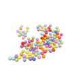 Cuentas redondas de caramelo de color no poroso de 4 mm a 12 mm estrella Luna Bodhi incrustadas cuentas sólidas no porosas cuentas de color de juguete