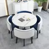 Juego Simple de Mesa y Sillas para Recepción, Mesa de Negociación, Mesa y Sillas para Recepción de Tienda de Uso Comercial, Mesa Redonda Pequeña para Oficina y Ocio