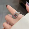 Anillo Estilo Coreano Estilo Ins para Mujer Diseño de Nicho Anillo de Perlas Transfronterizo Retro Lujo Ligero Simple Anillo Abierto
