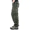 Macacão Novo de Primavera e Outono Masculino Solto Plus Size Reta Casual Calças de Trabalho com Vários Bolsos Marca da Moda Calças de Proteção para Homens