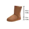 Botas de Nieve Transfronterizas de Comercio Exterior para Mujer 2024 Nuevos Zapatos de Otoño e Invierno para Mujer con Elegante Forro de Felpa, Engrosados, Cómodos y Cálidos Zapatos de Algodón al por Mayor