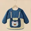 Babero Impermeable de Pana para Bebé para Comer, Anti-Suciedad, Otoño e Invierno, Babero Unisex para Bebé, Babero Infantil