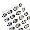 Adesivos de Epóxi Personalizados com Formato Oval do Fabricante, Adesivos de Marca Registrada de Epóxi Cristal, Etiquetas Transparentes Tridimensionais de Desenho Animado
