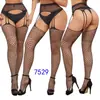 Medias de Rejilla con Tirantes Transfronterizas Alta Elasticidad Pantimedias Sexy sin Entrepierna Malla Fina para Mujer 7528 Tentación Sexy