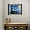 Mona Lisa Punto de Cruz Real Noche Estrellada de Van Gogh Paisaje Fresco Decoración Clásica Bordado Hecho a Mano Noche Estrellada de Van Gogh