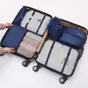 Y Bolsas de Armazenamento para Viagem Bagagem Roupas Roupa Íntima Embalagem Separada para Viagem Bolsa de Armazenamento de Roupas Conjunto de Armazenamento Conjunto de Sete Peças