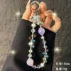 Corrente de Celular Pendente Colorido Céu Estrelado Bola Pingente Borboleta Corrente de Chaveiro de Pulso Corrente para Pendurar em Bolsa