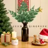 Natal Transfronteiriço Cola Macia Ramo Único de Pinheiro Pinheiro de Norfolk Artificial Matéria-Prima DIY Decoração de Árvore de Natal Folhas Verdes