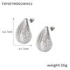 Pendientes de gota de diamante de personalidad europea y americana de lujo ligero, juego de joyas de collar de acero de titanio chapado en oro de 18k que no se decolora, venta al por mayor
