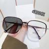 2988 gafas de lectura que cambian de color para mujer libro rojo pequeño montura grande gafas de sol cuadradas llanas estrellas purpurina gafas anti luz azul