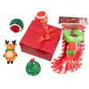 Brinquedos de Natal para Pets, Brinquedo Resistente à Mordida para Cães Conjunto de Caixa de Presente