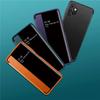 Funda de cuero para Samsung A52 5G, funda para teléfono A72, funda de cuero con patrón liso de cobertura completa, funda protectora con ventana A71 resistente a caídas
