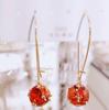 Aretes de Otoño e Invierno para Mujer Aguja de Plata 925 Aretes de Bola Simples Pequeños y Exquisitos Joyería Fresca Versátil Super Hada Joyería para la Oreja