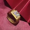 Anillo de Oro Arena Vietnamita para Hombre para Atraer Riqueza y Fortuna, Anillo Ajustable de Latón Dorado con Dragón y Dominante